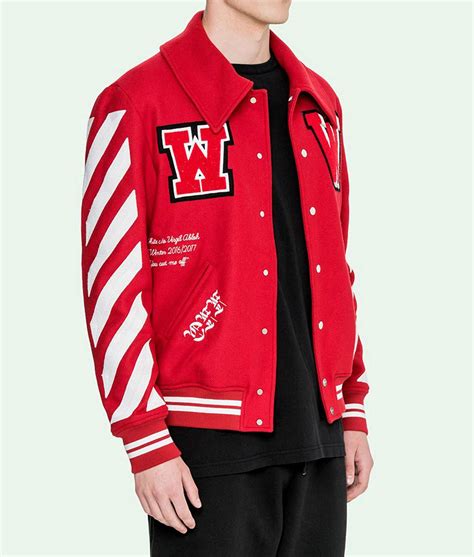 off white varsity jacket replica|off white varsity jacket women's.